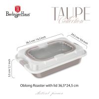 BERLINGERHAUS Plech na pečení s víkem přenosný Taupe Collection BH-8638 (2)