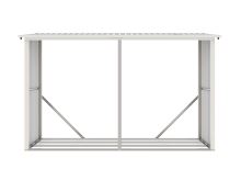 Přístřešek na dřevo G21 WOH 682 - 302 x 119 cm, šedý (1)