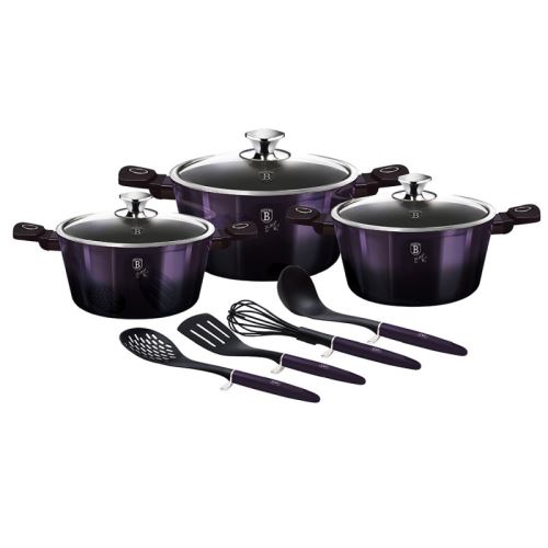 BERLINGERHAUS Sada nádobí s titanovým povrchem 10 ks Purple Eclipse Collection