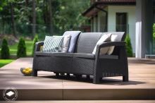 Zahradní nábytek Keter Corfu love seat max třísedačková pohovka grafitová (1)