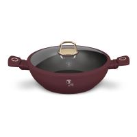 BERLINGERHAUS Pánev wok s poklicí a titanovým povrchem 30 cm Leonardo Collection BH-8035 (1)
