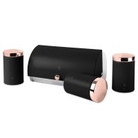 BERLINGERHAUS Chlebník a sada dóz na potraviny 4 ks Black Rose Collection BH-6835 (4)