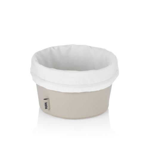 KELA Košík na chleba Grana PU kůže stříbrná šedá 11,0cm 19,0cm KL-12545
