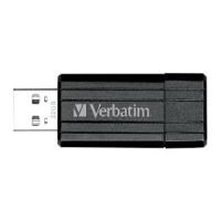 32GB USB Flash 2.0 PinStripe Bk VERBATIM