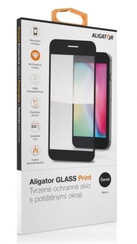 ALI GLASS PRINT REALME C21,černá GLP0122