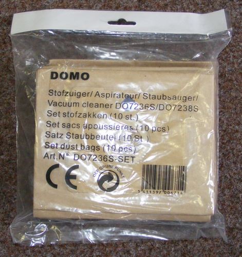 Sáčky pro vysavače DOMO DO7236S / 57S / 58S / 82S, 10 ks