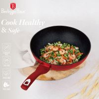 BERLINGERHAUS Pánev WOK s mramorovým povrchem 30 cm Burgundy Metallic Line BH-6166 (3)