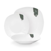 BERLINGERHAUS Jídelní sada talířů 18 ks Matte Green Collection bílá-zelená BH-10205 (3)