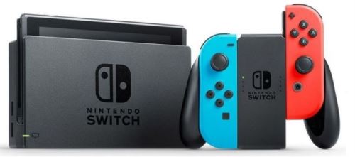 NintendoSwitch console with neonred&blue