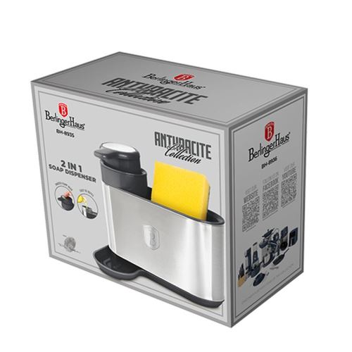 BERLINGERHAUS Dávkovač mycího prostředku 2 v 1 Anthracite Collection BH-8935