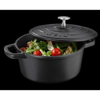 KELA Pekáč litinový s poklicí CALIDO 21 cm černá KL-12470 (1)