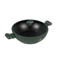 BERLINGERHAUS Pánev wok s poklicí a titanovým povrchem 30 cm Matte Green Collection BH-8160 (5)