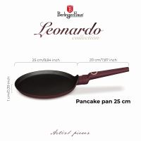 BERLINGERHAUS Pánev na palačinky s titanovým povrchem 25 cm Leonardo Collection BH-8025 (1)