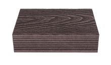 Terasové prkno G21 zakončovací, 2,5 x 14,8 x 400 cm, Dark Wood, WPC (2)
