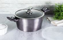 BERLINGERHAUS Kastrol s poklicí s mramorovým povrchem 24 cm Carbon PRO Line BH-6893 (4)