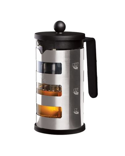 Konvice Berlingerhaus na čaj a kávu french press 600 ml Black Silver Collection BH-7806