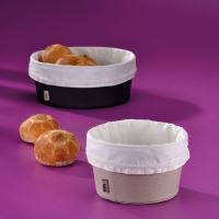 KELA Košík na chleba Grana PU kůže stříbrná šedá 11,0cm 19,0cm KL-12545 (1)