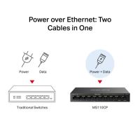 Switch TP-Link Mercusys MS110CP 2x GLAN, 8x LAN s PoE+, 65W (3)