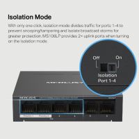 Switch TP-Link Mercusys MS106LP 2x LAN, 4x LAN s PoE, 40W (6)