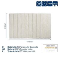 KELA Koupelnová předložka Megan 100% bavlna kouřově modrá 100,0x60,0x1,6cm KL-24702 (2)