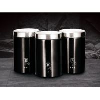 BERLINGERHAUS Dóza na potraviny sada 3 ks Royal Black Collection BH-6296 (1)