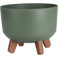 Květináč na nožkách kulatý 24 cm zelená Květináč na nožkách kulatý 24 cm zelená