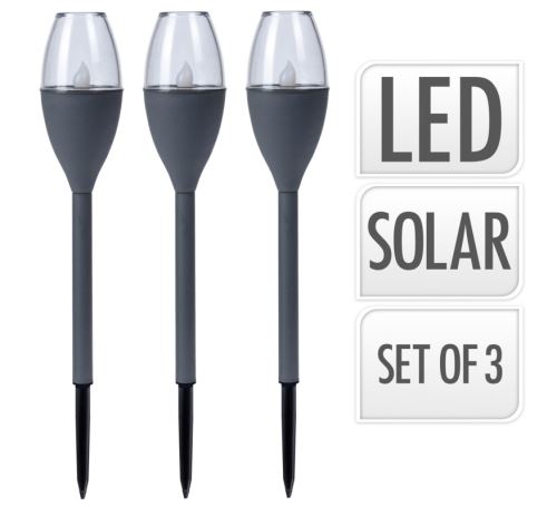 PROGARDEN Lampa solární zahradní sada 3 ks 38 cm KO-DX9200040