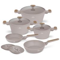 BERLINGERHAUS Sada nádobí s titanovým povrchem 10 ks Taupe Nordic Collection BH-8343 (1)