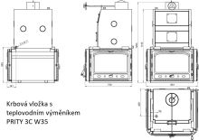 Krbová vložka s teplovodním výměníkem PRITY 3C W35 (2)