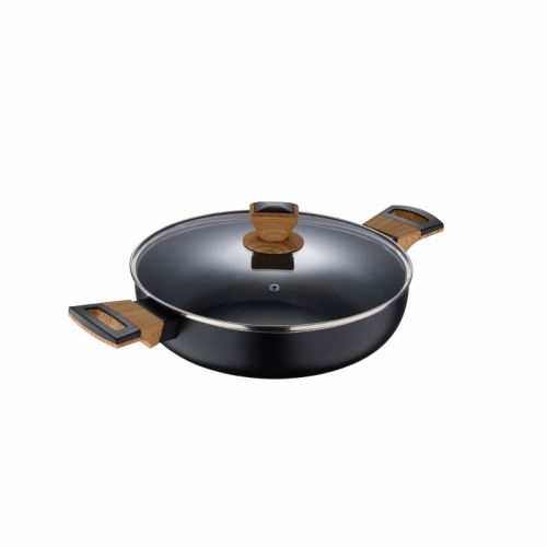 Pánev s nepřilnavým povrchem a poklicí 28 cm Earth Black